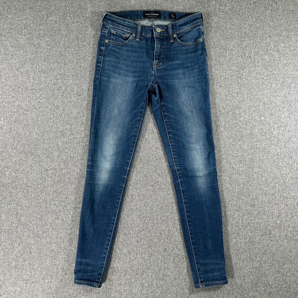 Lucky Brand Ava Super Skinny Jeans Womens 0/25 Dark Wash Blue Denim Stretch Mid